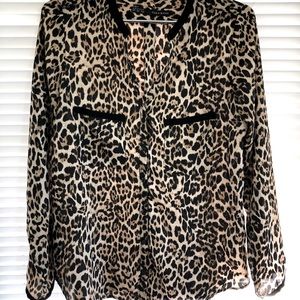 Zara Leopard Print Top, XS
